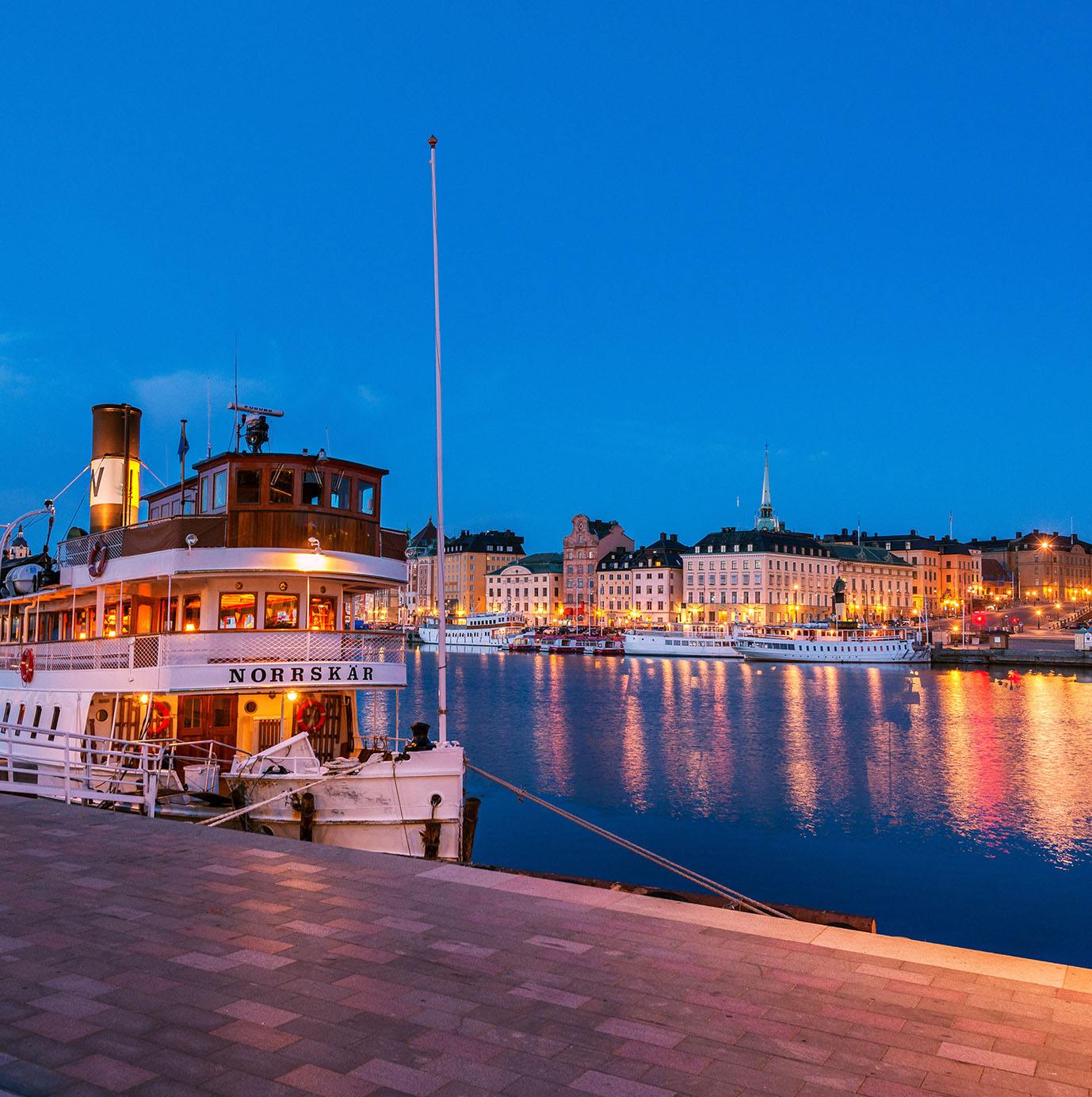 Vy över Stockholms sluss