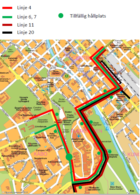 Valborg map city bus