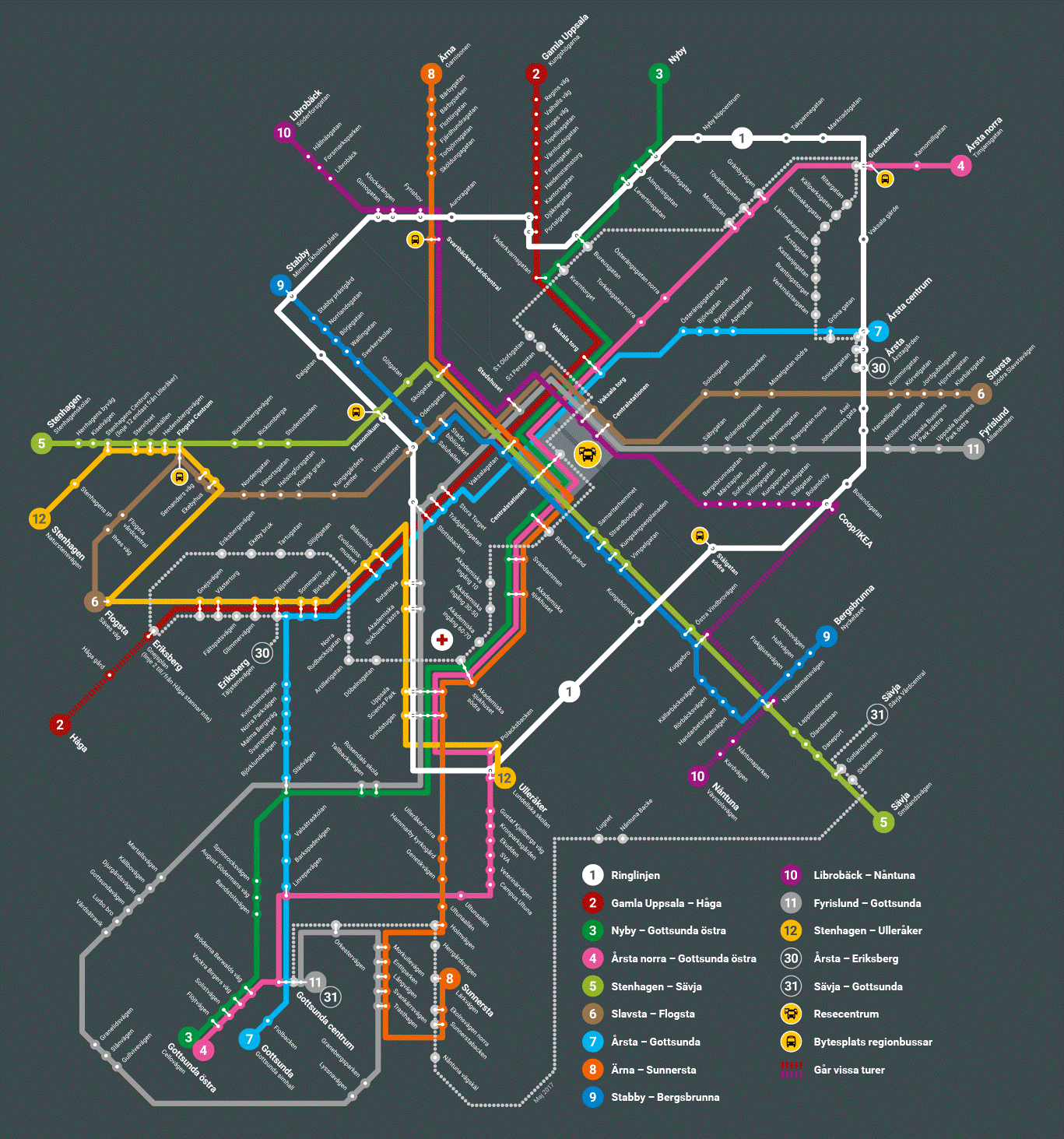 Line map_Uppsala